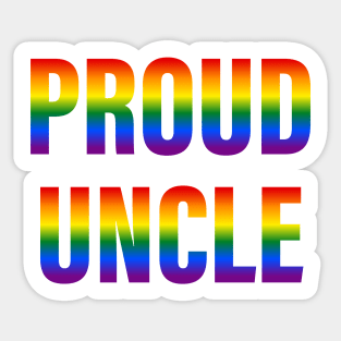 Rainbow Proud Uncle LGBTQ Pride Sticker